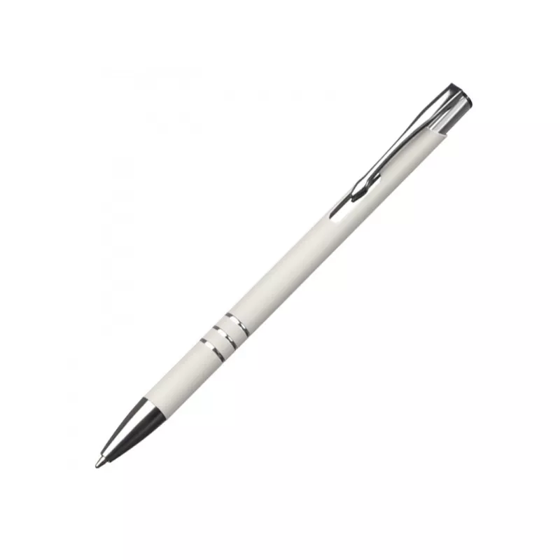 Długopis metalowy soft touch NEW JERSEY - biały (055506)