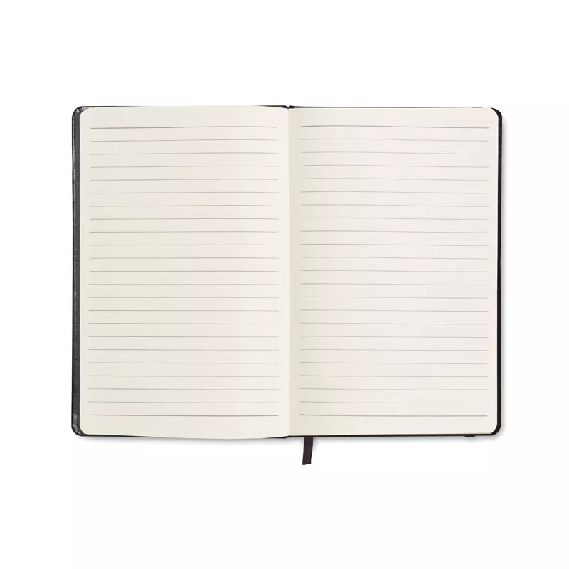 Notes A6 w okładce z PU 96 kartek w linię NOTELUX - Czarny (MO1800-03)