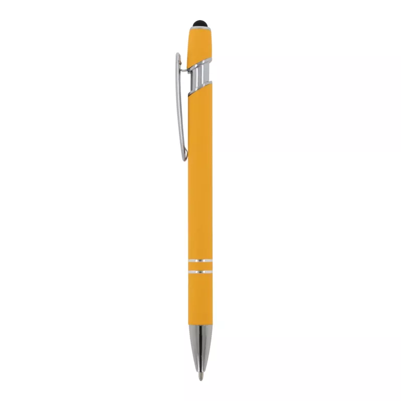 Długopis metalowy gumowany Paris - żółty (LT87782-N0041)