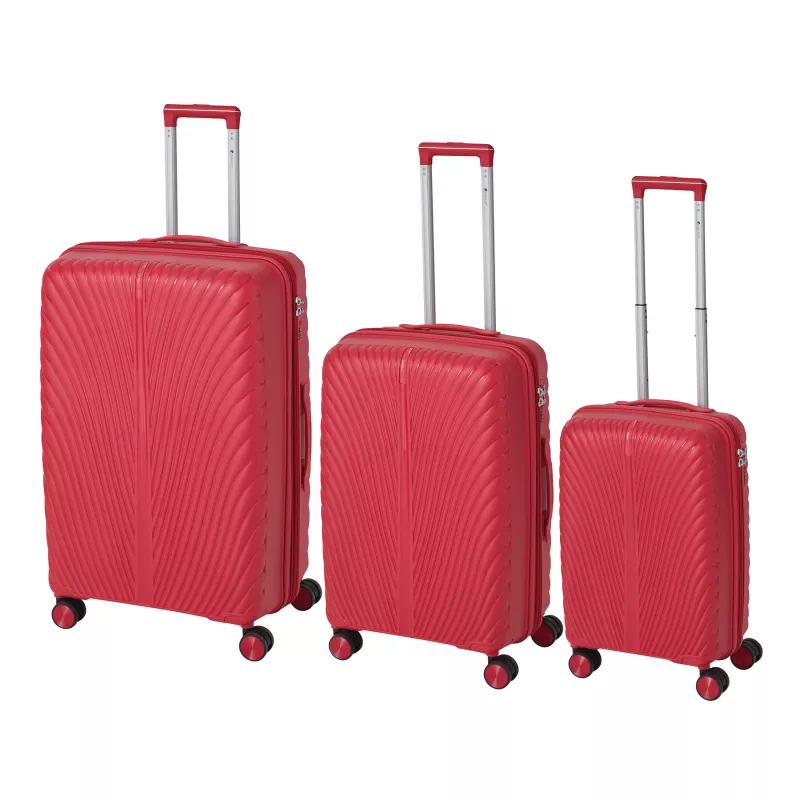 Zestaw walizek - czerwony (56-2210032)