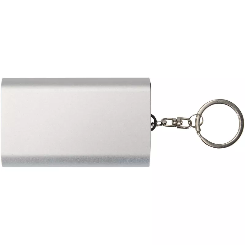 Arcturus powerbank o pojemności 2000 mAh z recyklingowanego aluminium z brelokiem - Srebrny (12451781)