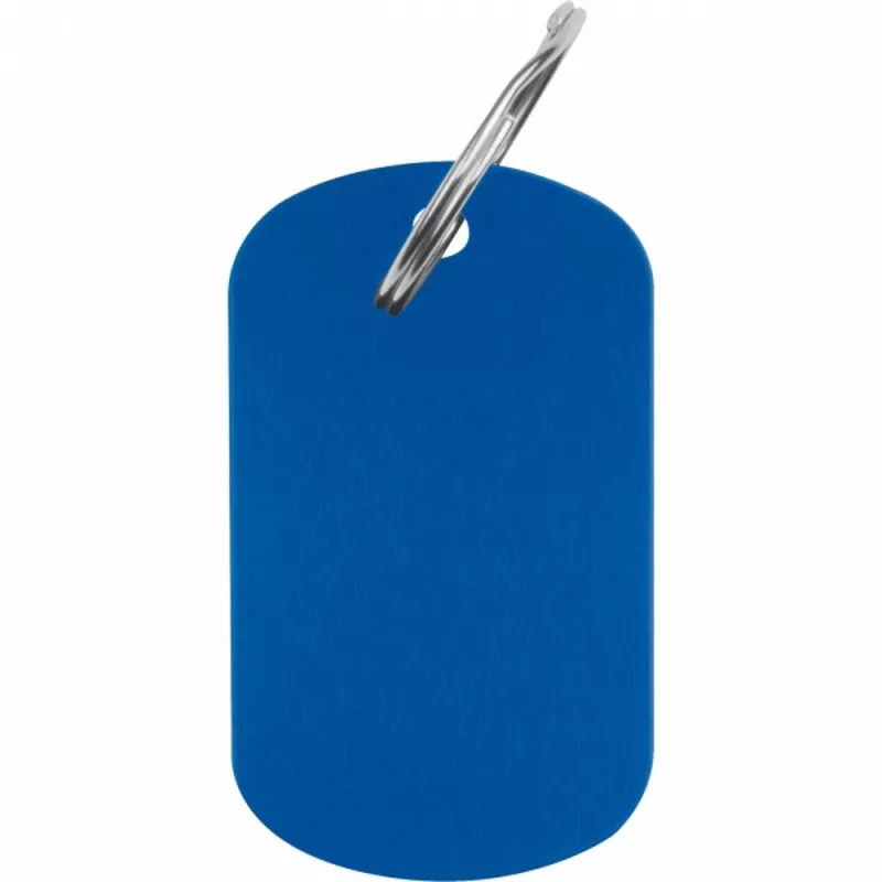 Brelok metalowy z aluminium z recyklingu LIESELOTTE - niebieski (9493704)