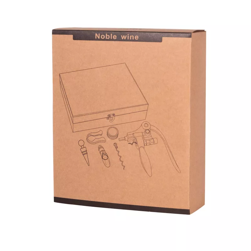 Zestaw do wina - brązowy, srebrny (56-0301151)