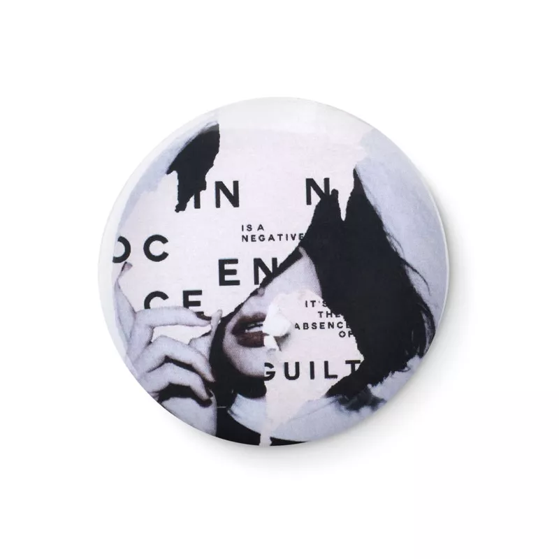Przypinka button 6 cm PIN - Srebrny Mat (MO9330-16)