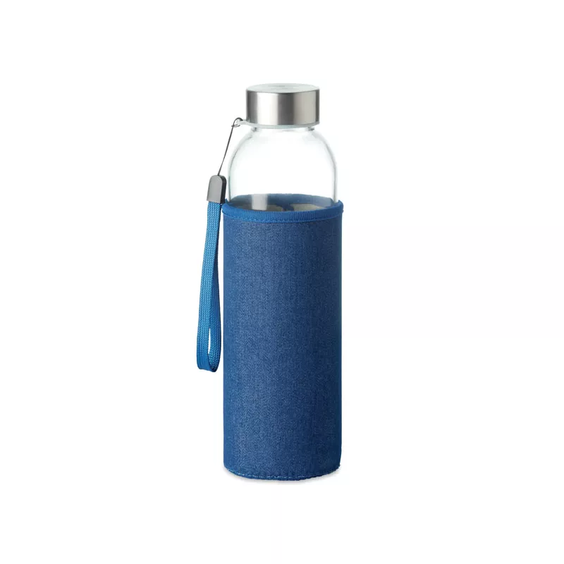 Butelka szklana 500 ml w etui UTAH DENIM - Niebieski (MO6192-04)