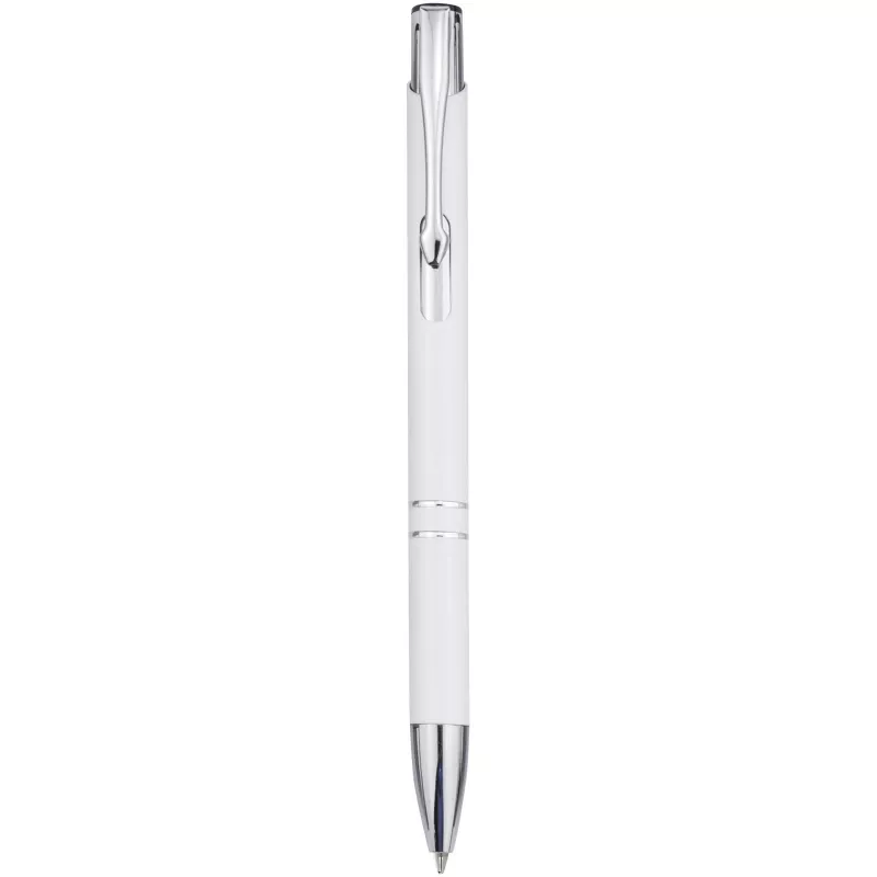 Aluminiowy długopis automatyczny Moneta - Biały (10710501)