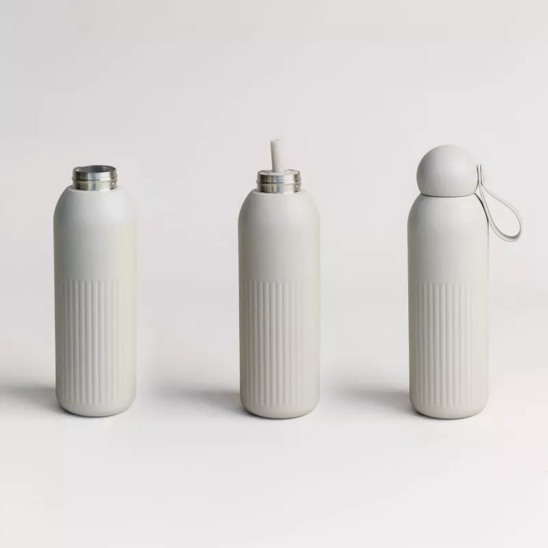 Stalowa butelka Sagaform Tekla (z recyklingu) 500 ml - beżowy (LT52132-N0055)