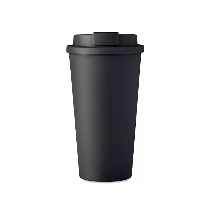 Kubek dwuścienny z PP 450 ml TUESDAY - Czarny (MO6244-03)