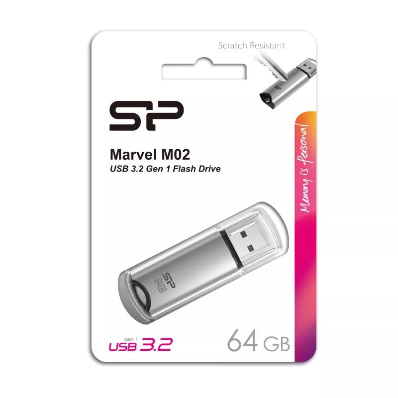 Pendrive Marvel M02, 16GB 3.2 Silicon Power - szary (EG832407 64GB)