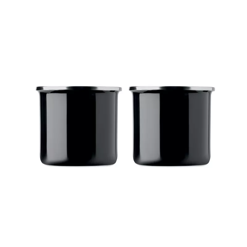 Zestaw koc polarowy i 2 kubki 350 ml AGRADABLE - Czarny (MO3207-03)