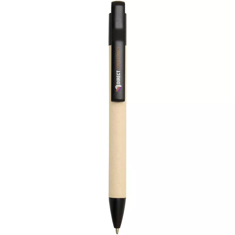 Liliana długopis z papieru trzcinowego (niebieski tusz) - Czarny (10798390)