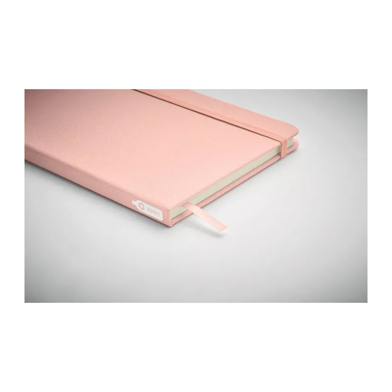 Notes A5 w okładce z RPET 80 kartek w linię NOTE RPET - Dziecięcy Róż (MO9966-11)