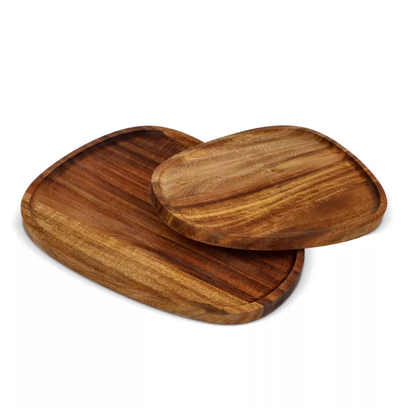 2-pak drewnianych tacek InSideOut o organicznym kształcie - drewniany (LT57206-N0093)