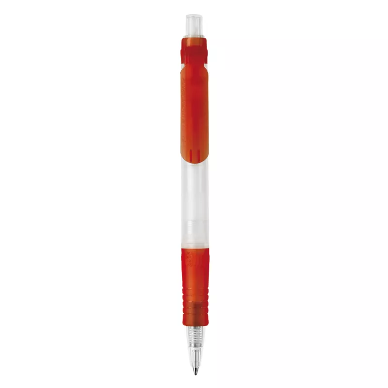 Długopis Vegetal Pen Clear przejrzysty z PLA - czerwony  mrożony (LT87540-N5421)