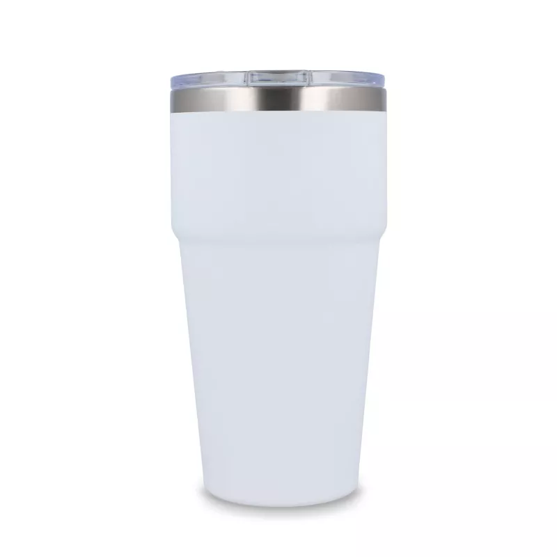 T-ceramiczny kubek do samochodu o miękkim dotyku 500ml - biały (LT98729-N0001)