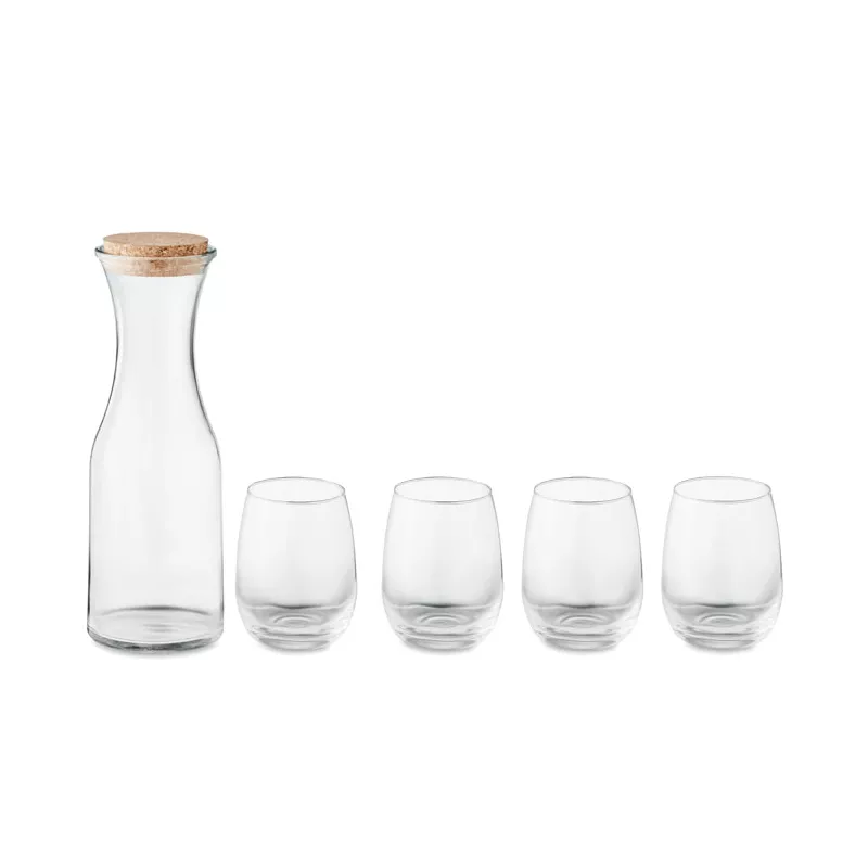 Zestaw karafka 1000 ml i 4 szklanki 420 ml PICCADILLY - Przezroczysty (MO6656-22)