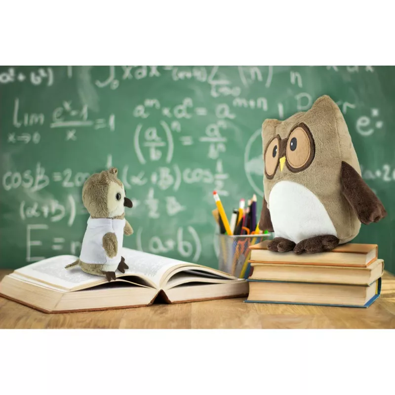 Pluszowa poduszka, sowa | Professowl - jasnobrązowy (HE785-18)