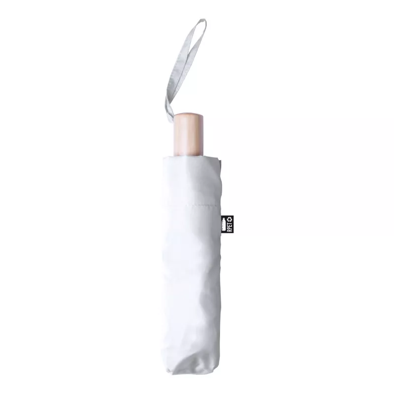 Parasol manualny z RPET Brosian - biały (AP721413-01)