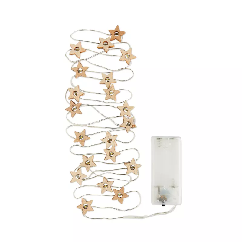 Łańcuch świetlny 20 LED z gwiazdkami MILKY WAY - Drewna (CX1462-40)
