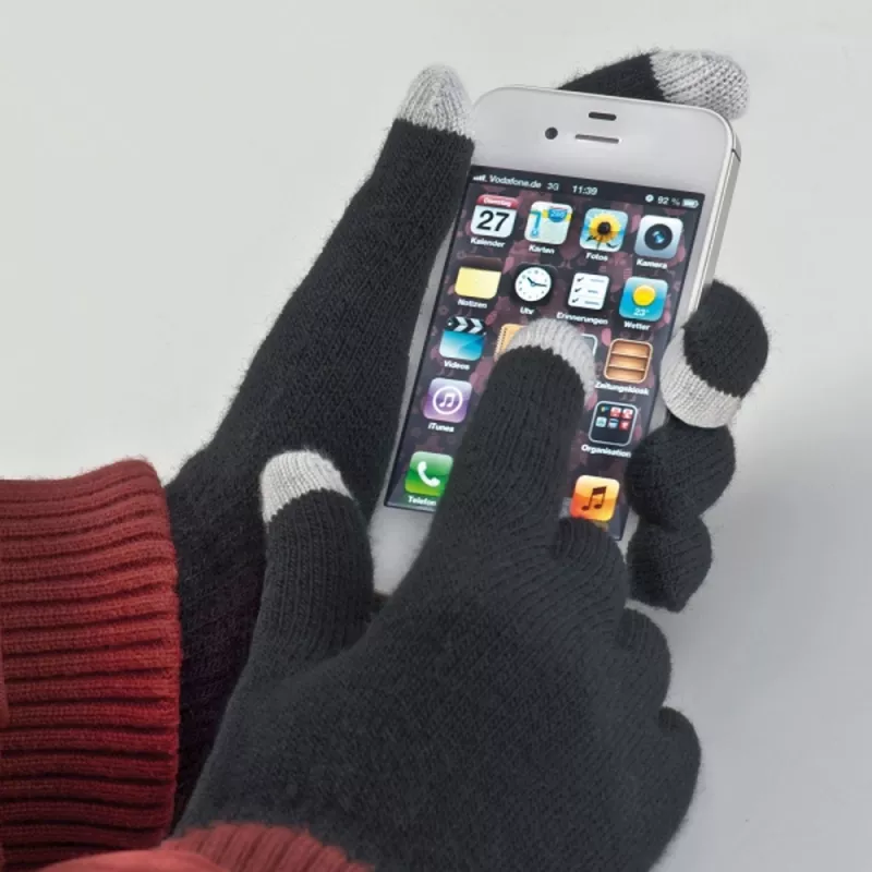 Rękawiczki do smartfona CHAD - czarny (9876503)