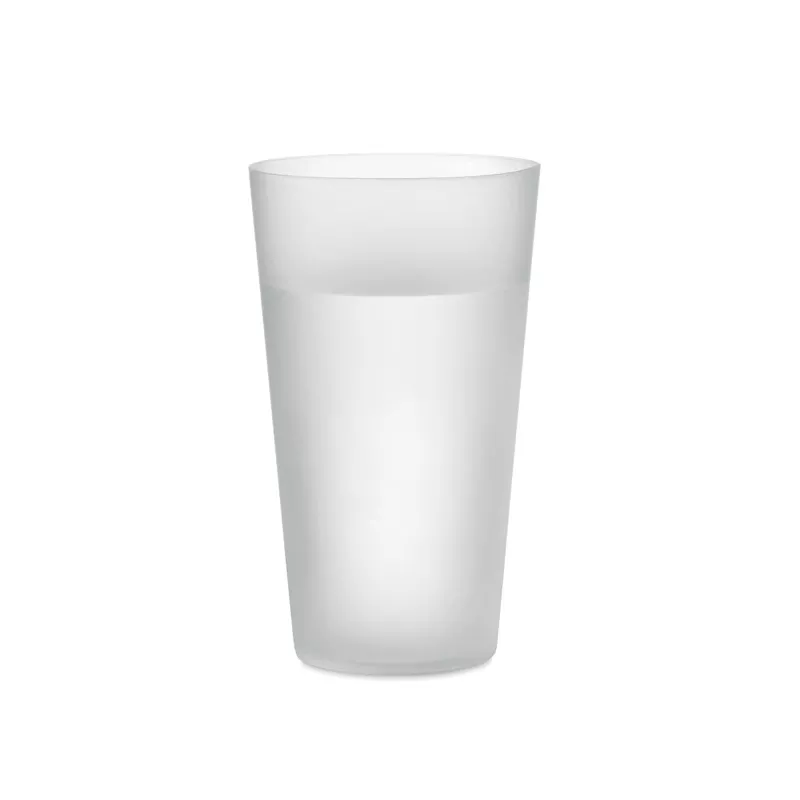 Kubek eventowy wielorazowy z PP 500 ml FESTA LARGE - Przezroczysty Bialy (MO9907-26)