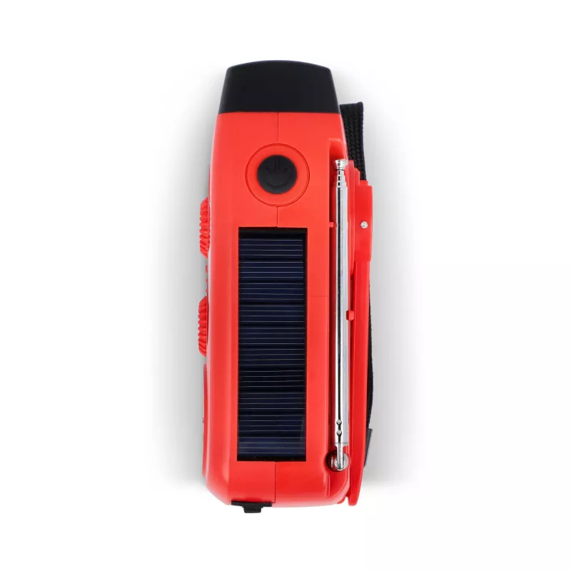 SafeSound Radio awaryjne zasilane energią słoneczną i korbką - czerwony (LT95607-N0021)