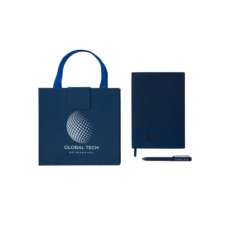 Zestaw upominkowy notes z długopisem Lovina - granatowy (R02328.42.O)