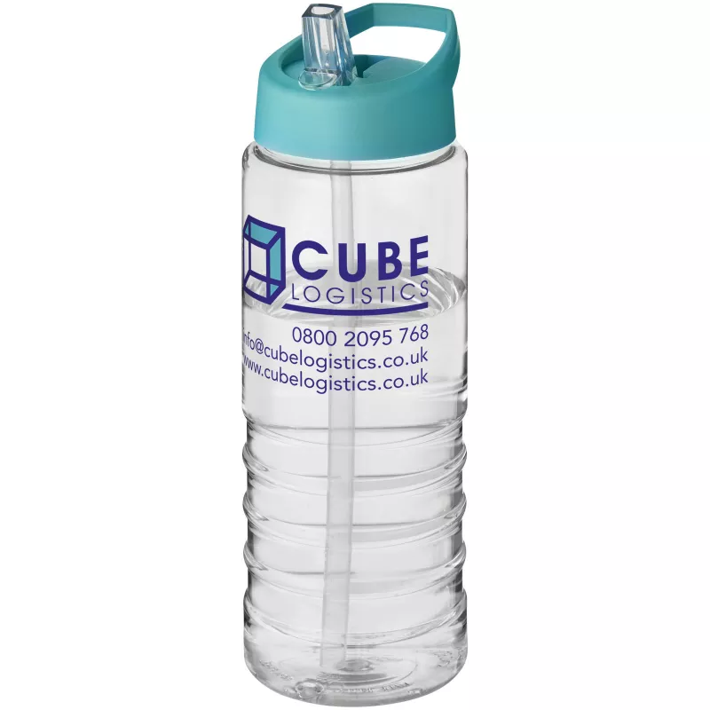 Bidon H2O Treble o pojemności 750 ml z wieczkiem z dzióbkiem - Błękitny-Przezroczysty (21087705)