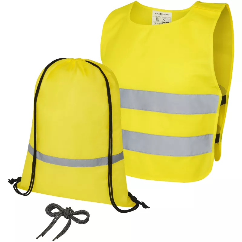 Ingeborg zestaw zwiększający bezpieczeństwo i widoczność dla dzieci w wieku 7-12 lat - Neonowy żółty (12201613)