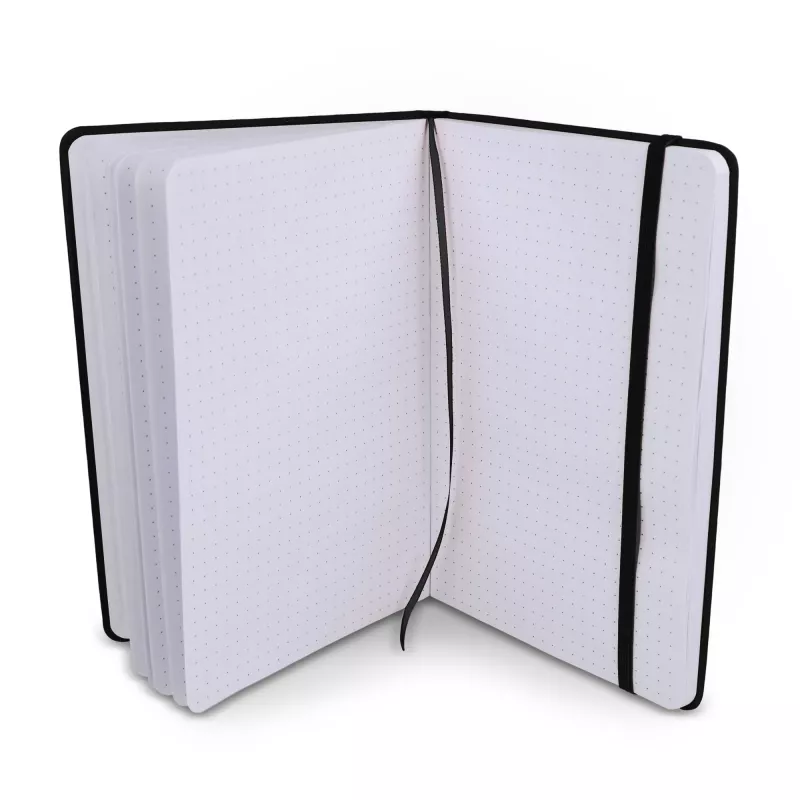 Notatnik A5 z kartkami w kropki FSC - czarny (LT92064-N0002)