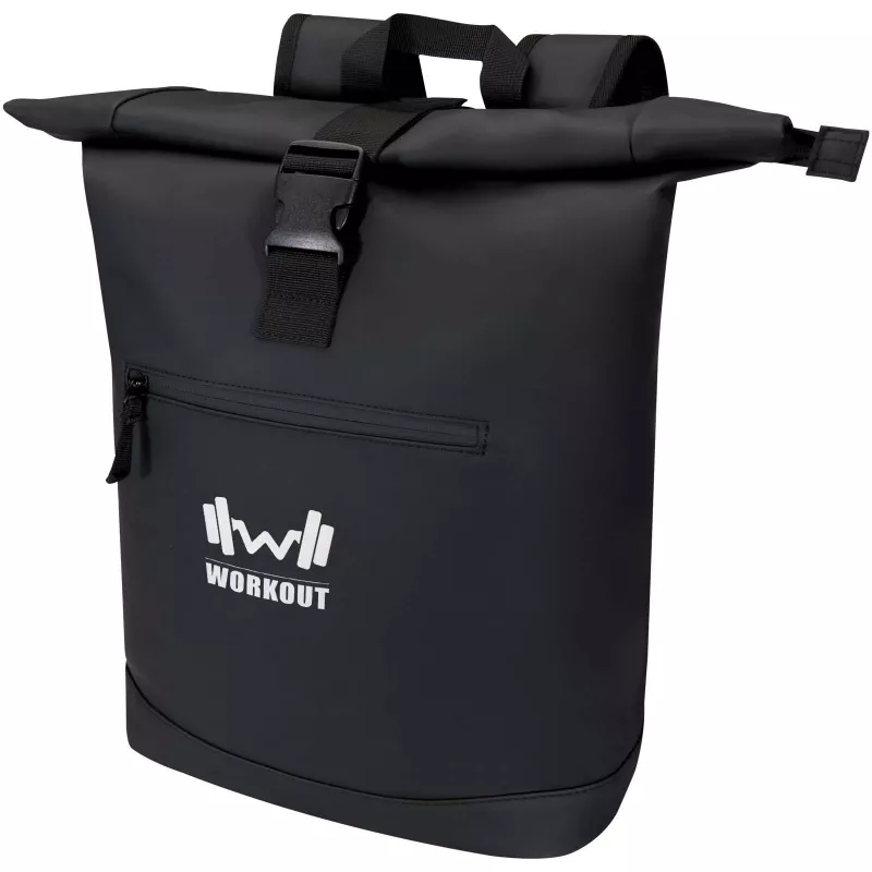 Resi Plus plecak na 15-calowego laptopa o pojemności 18 l z recyklingu, z certyfikatem GRS i zwijaną górną częścią - Czarny (13009390)