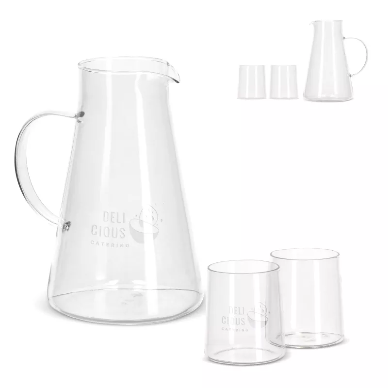 Karafka InSideOut Elin z 2 szklankami - transparentny (LT57008-N0004)
