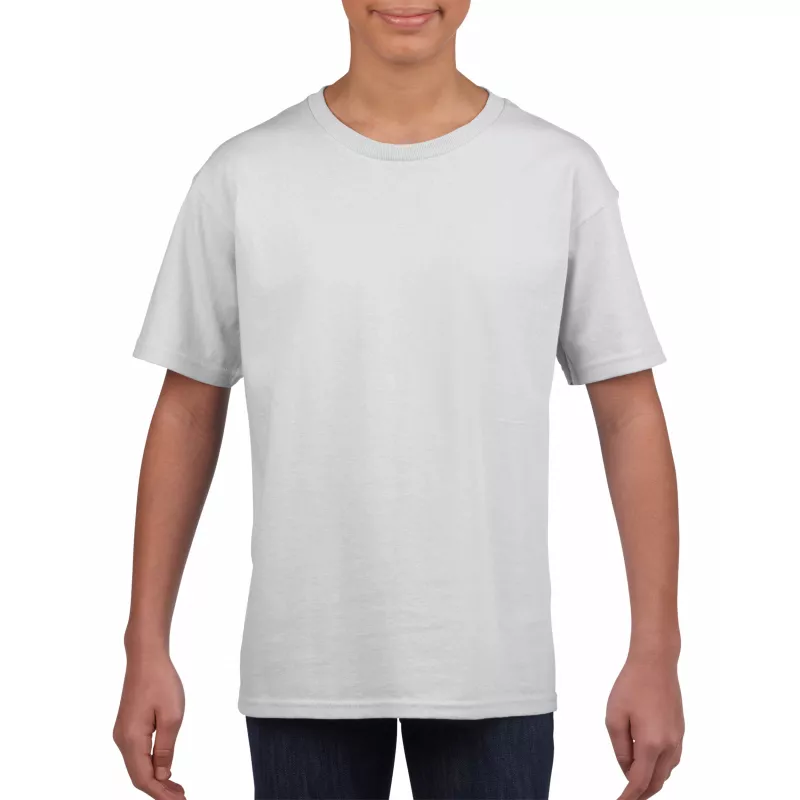 Koszulka bawełniana 150 g/m² Gildan SoftStyle™ - DZIECIĘCA - White  (64000B-WHITE)