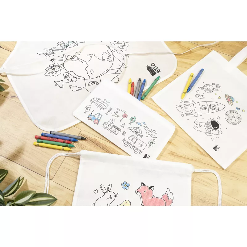 Gocolo piórnik do kolorowania RPET - biały (AP800300)