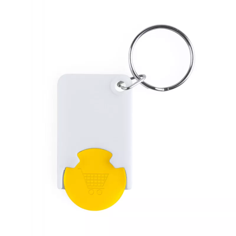 Zabax brelok do kluczy z miejscem na monete - żółty (AP741590-02)