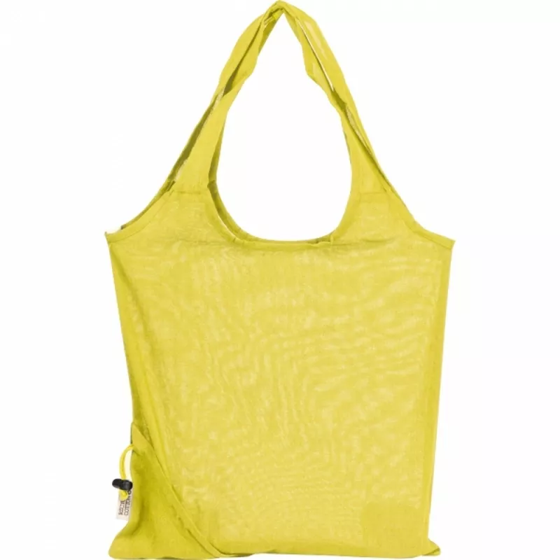 Składana torba z bawełny i poliestru z recyklingu 118 g/m² ANJA - żółty (6526208)