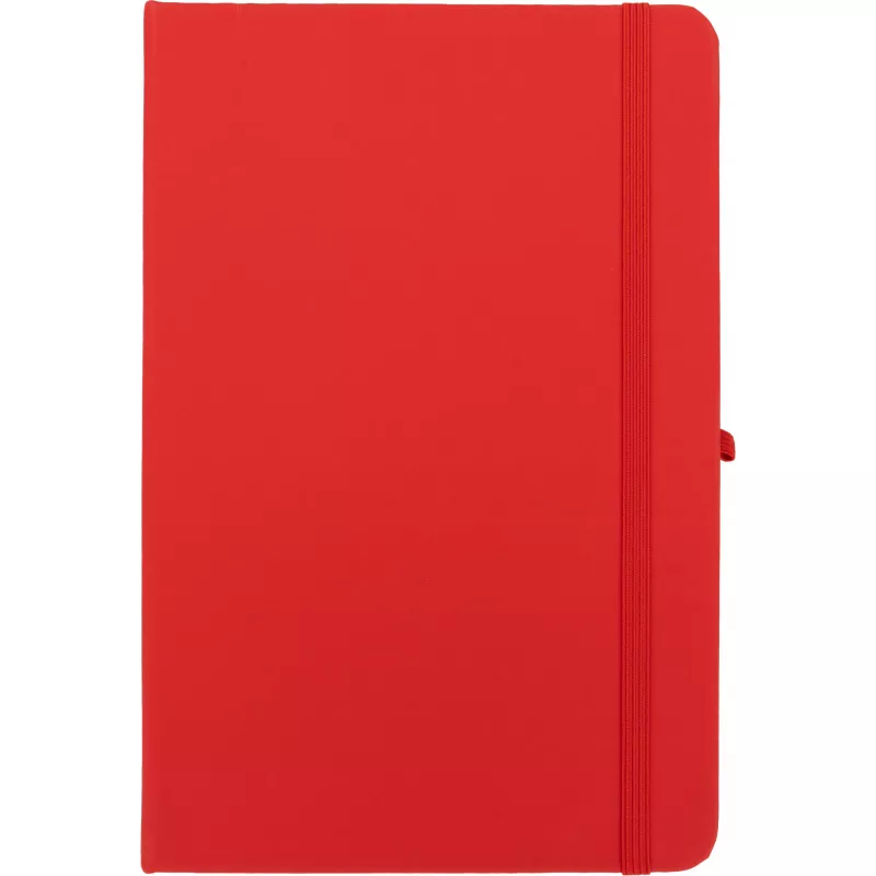 Notatnik A5 w linie z materiałów z recyklingu LORENA - czerwony (2875905)