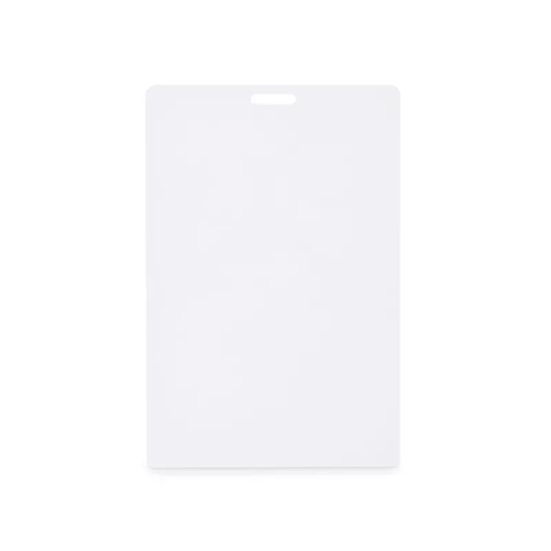Identyfikator z PVC do smyczy 120x80 mm BADLARGE - Bialy (MO2974-06)