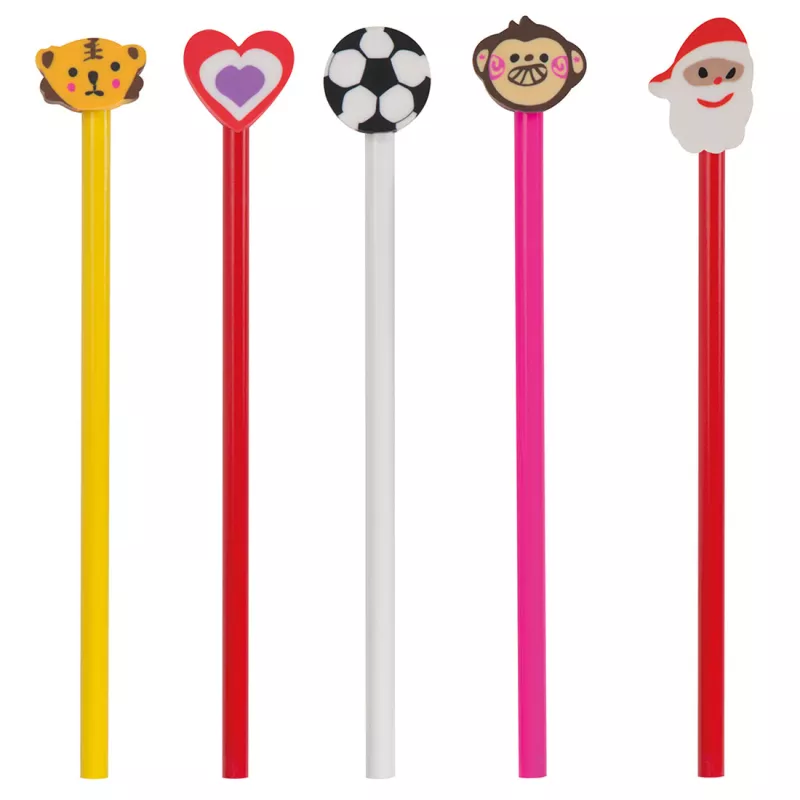 Ołówek z gumką GERTRUDA - żółty (1062008)