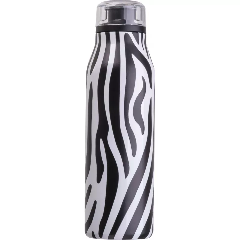 Butelka termiczna stalowa z recyklingu GRAND HAVEN MoLu 640 ml - czarny (534903)