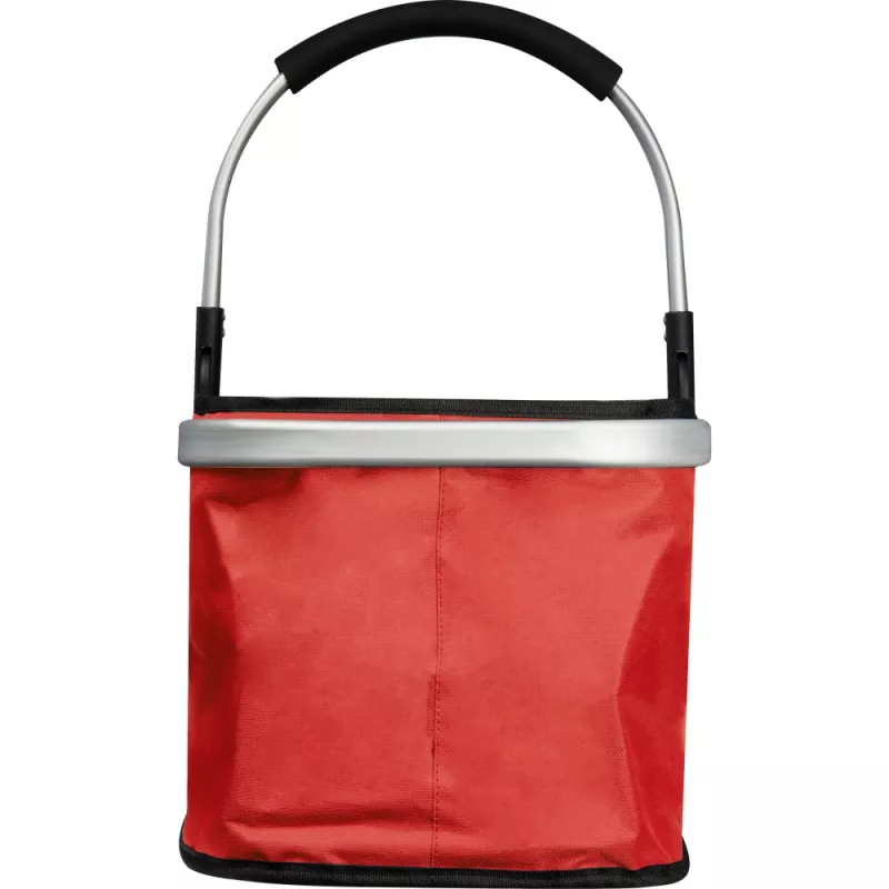 Koszyk na zakupy z aluminiowymi rączkami - czerwony (6315205)