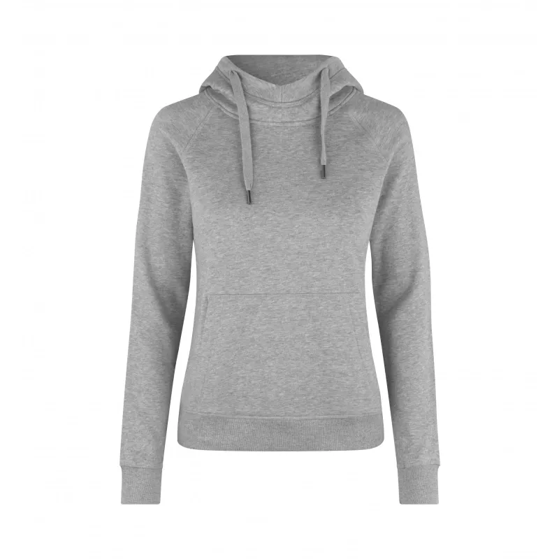 Bluza damska z kapturem ID CORE 0637 300 g/m² - Grey Melange (0637-GREY MELANGE)