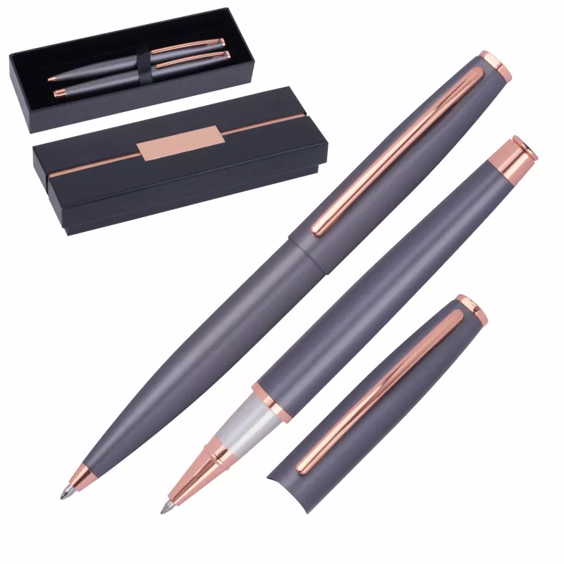 Zestaw piśmienny długopis i pióro kulkowe CrisMa GEORGIA - bottle green (1541077)