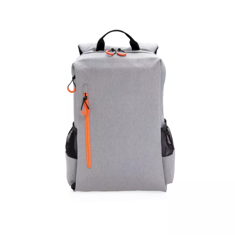 Plecak na laptopa 15,6" Lima, ochrona RFID - szary, pomarańczowy (P762.402)