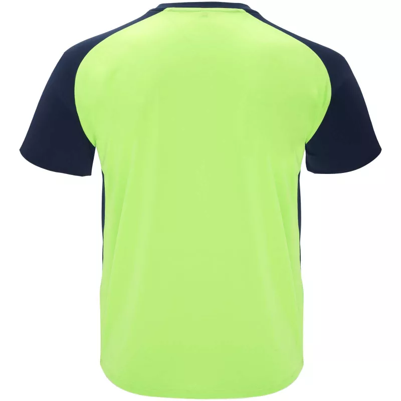 Bugatti sportowa koszulka unisex z krótkim rękawem - Fluor Green-Navy Blue (R6399-FLGREEN-NAVYBLUE)