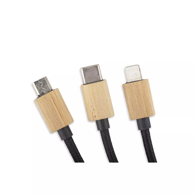 Kabel USB 4 w 1 GLOWIK - czarny (09187-02)