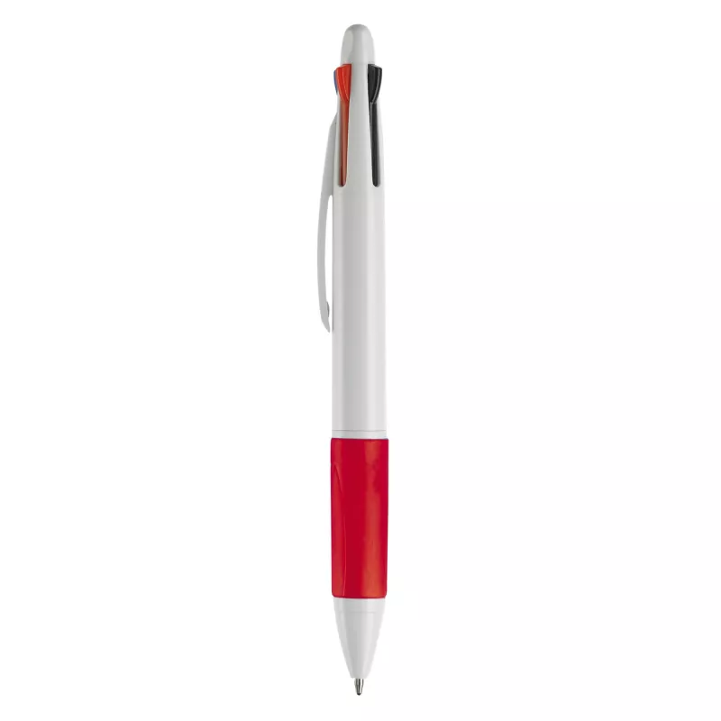 Długopis 4-kolorowy - biało / czerwony (LT87226-N0121)
