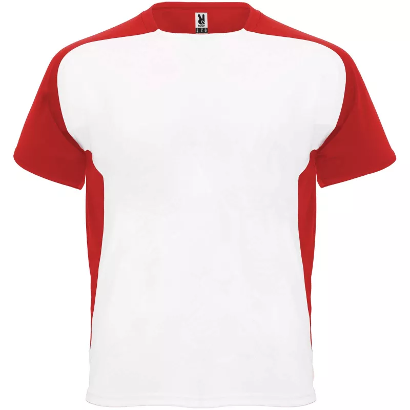 Bugatti sportowa koszulka dziecięca z krótkim rękawem - Biały-Czerwony (K6399-RED-WHITE)