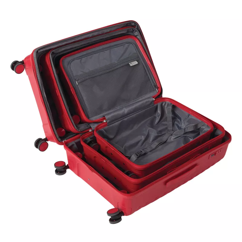 Zestaw walizek - czerwony (56-2210032)