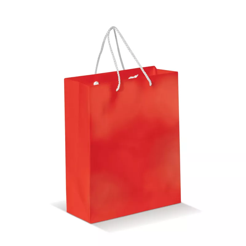 Papierowa torba średnia 24x30x10 cm - czerwony (LT91512-N0021)